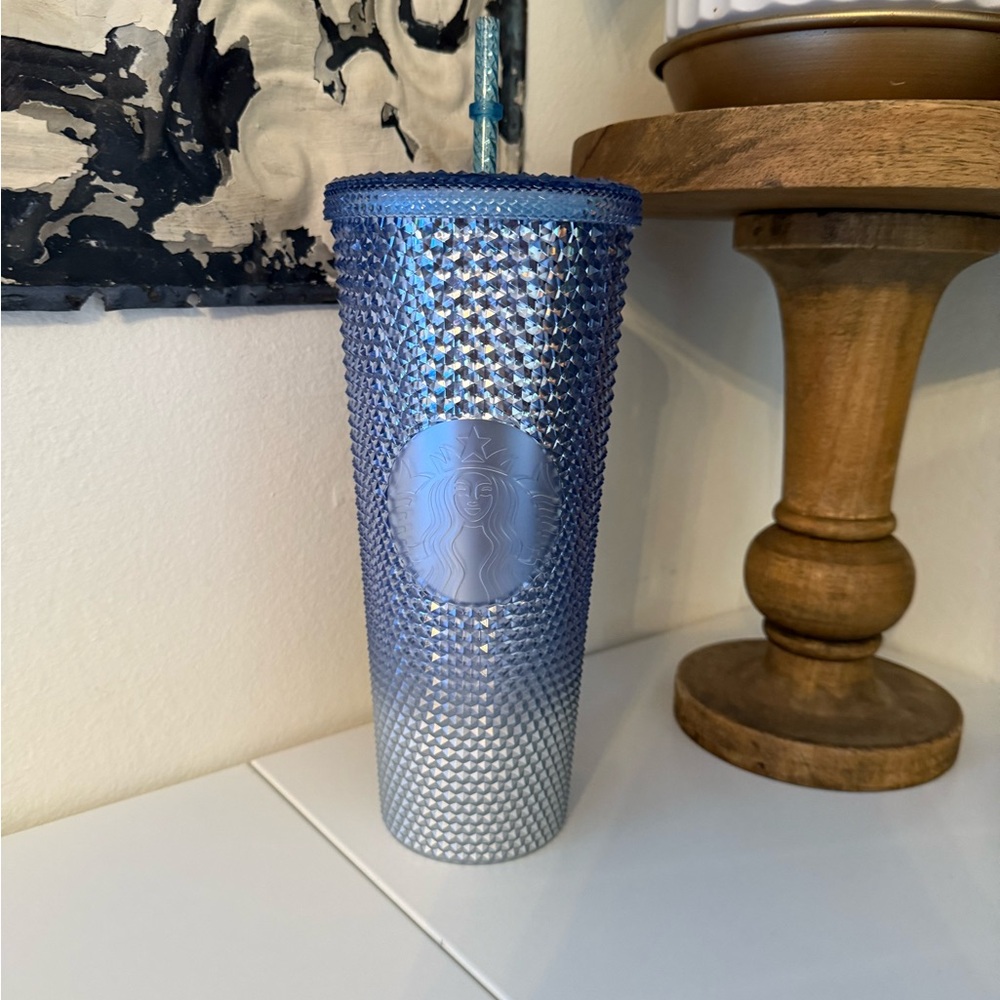 Starbucks Blue Ombre Gradient Studded Tumbler